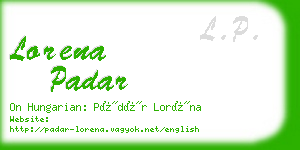 lorena padar business card